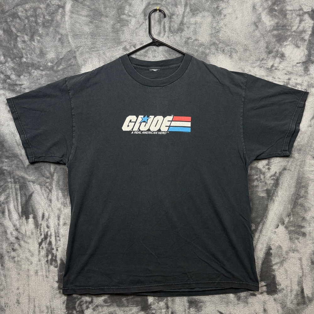 G.I. Joe T-Shirt Mens XL Black Good Vintage 2000 Hasbro Graphic Logo Tee Y2K